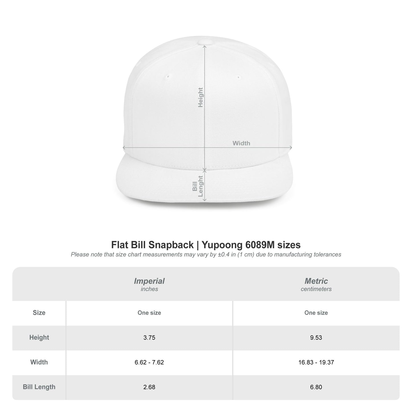 Snapback Hat — Empire Mindset Logo Flat Bill Cap