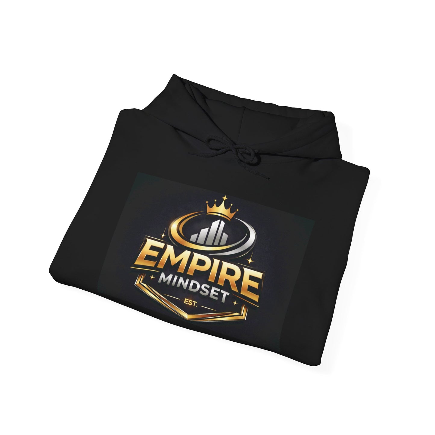 Empire Mindset Hoodie — Motivational Gold Crown Graphic Sweatshirt