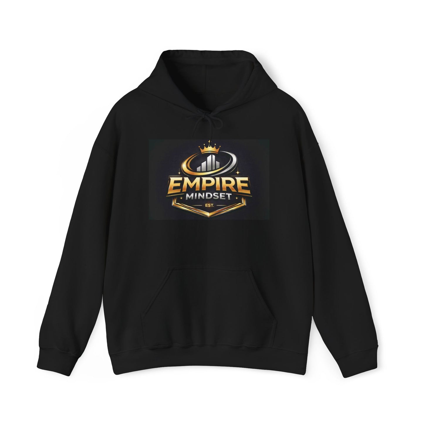 Empire Mindset Hoodie — Motivational Gold Crown Graphic Sweatshirt